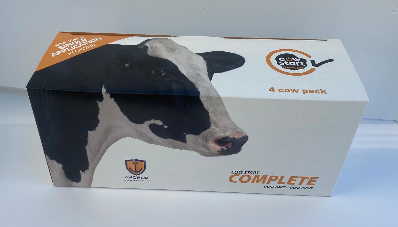 Cow Start Complete box, four-pack, made by Anchor Life Science.