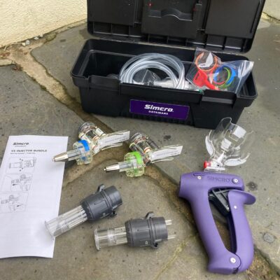 1ml & 2ml injector gun Combo pack with accessories on display